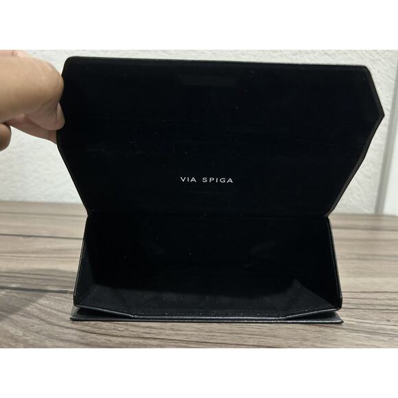 Via Spiga Eyeglasses/Sunglasses Folding Black Triangle Case "Only Case" - Picture 5 of 6